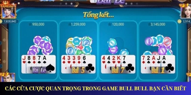 Các cửa cược quan trọng trong game Bull Bull bạn cần biết
