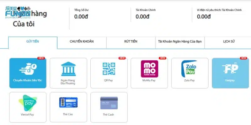 Hướng dẫn cách rút tiền fun88 chính xác nhanh chóng nhất Ba phương thức rút tiền Fun88 gồm ngân hàng, ví điện tử và thẻ cào